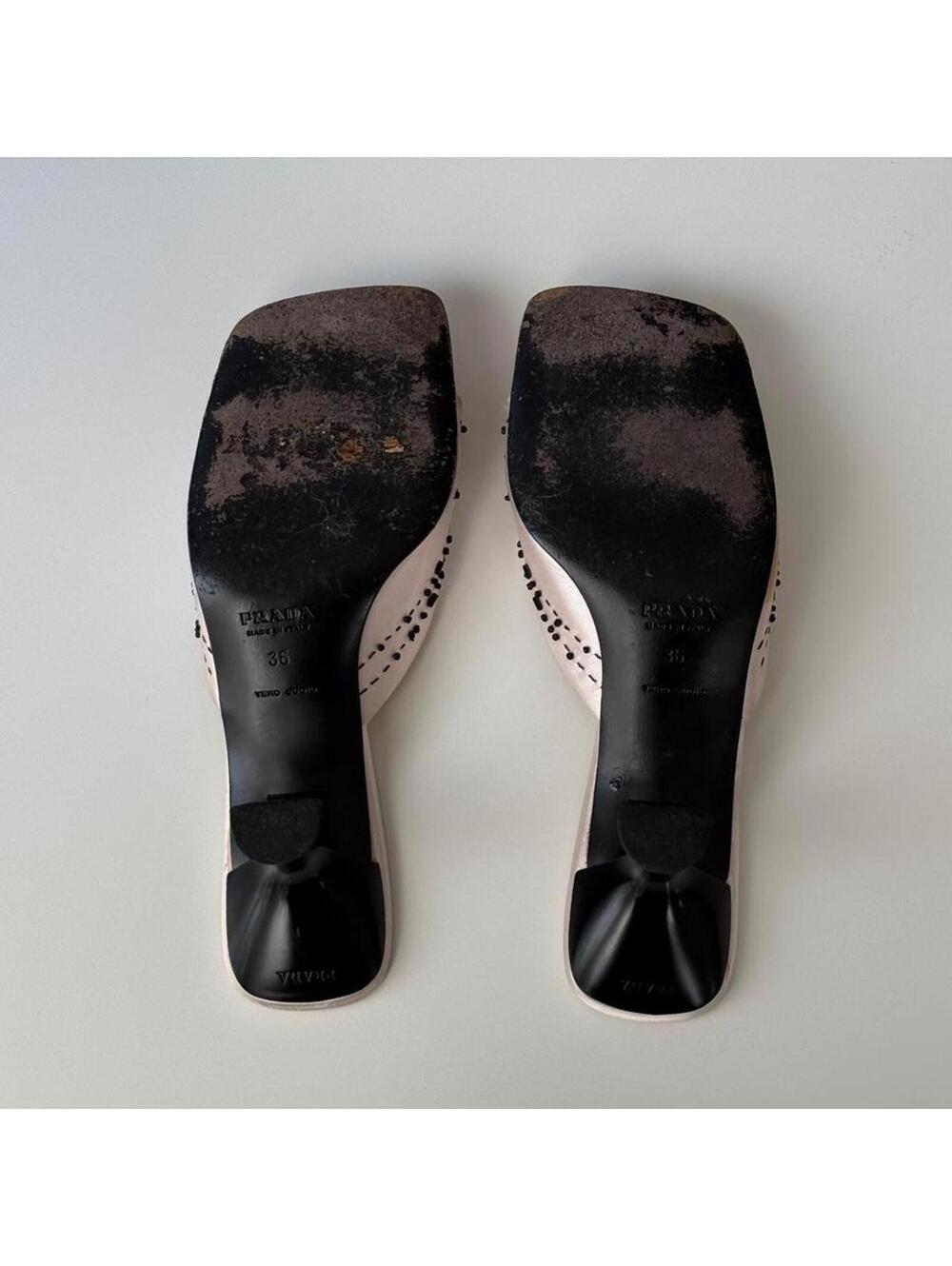 Prada satin beaded bow mules - Picture 6 of 8
